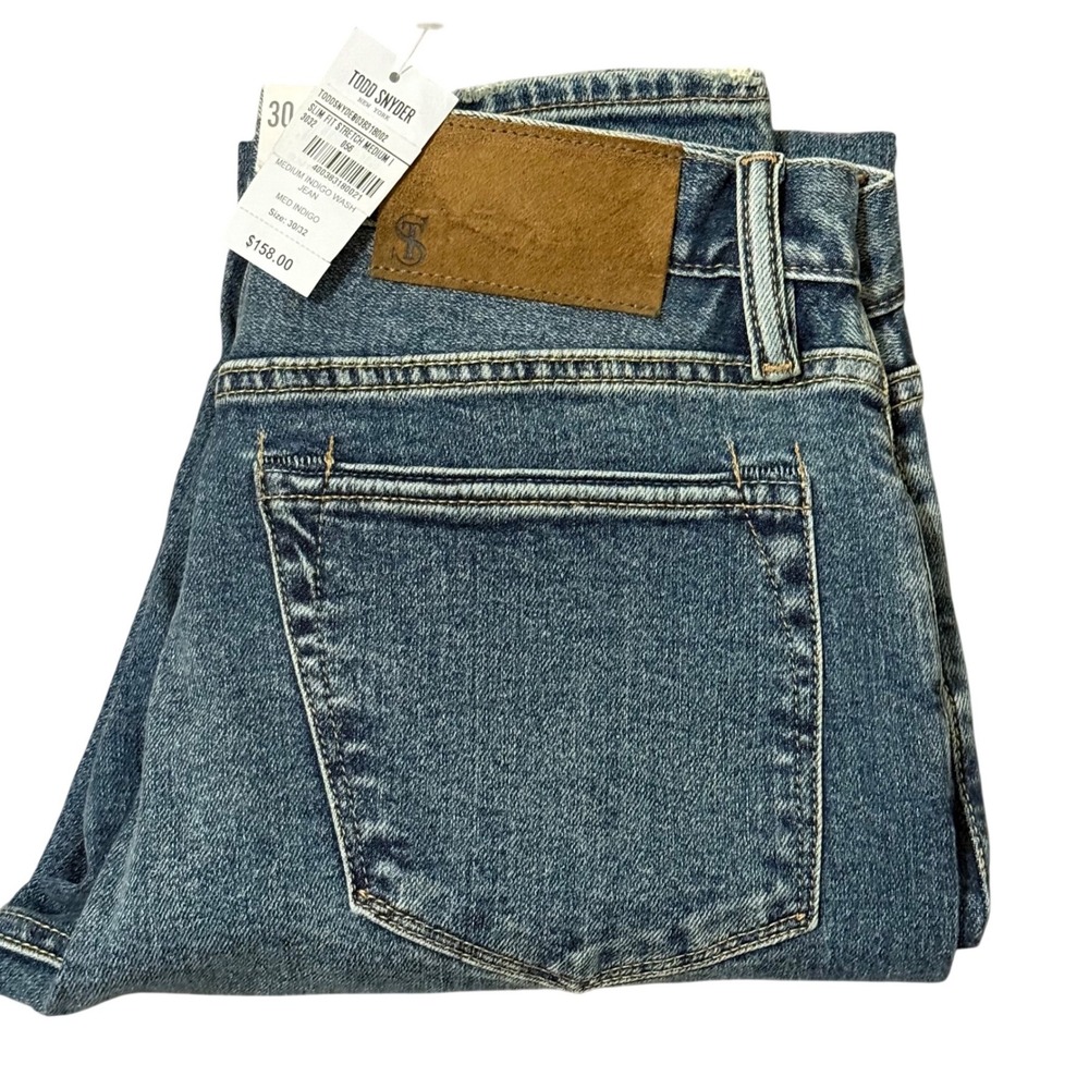 Todd Snyder Mens 30x32 Slim Fit Stretch‎ Jeans Medium Indigo Wash